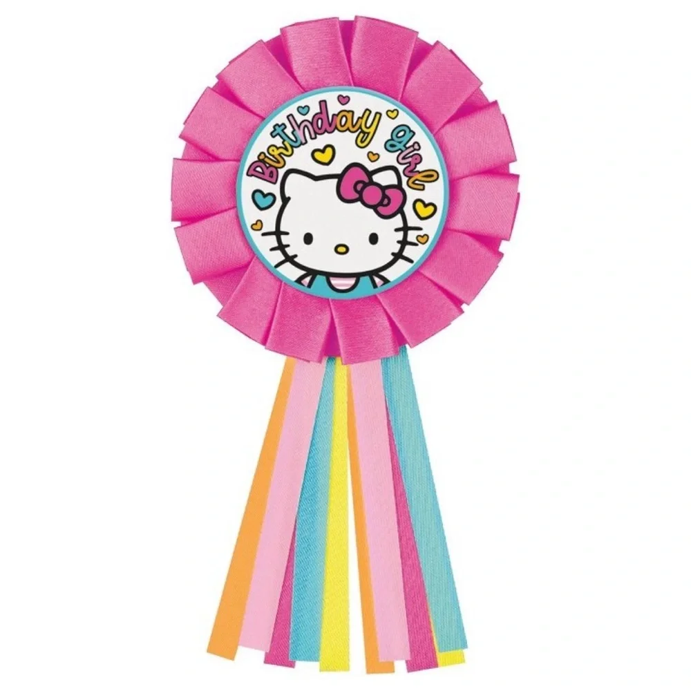 Hello Kitty Pink Birthday Girl Badge
